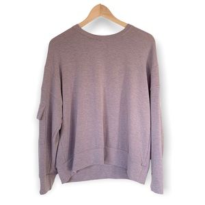 Gilli Crewneck Heathered Lavender Oversized Sweatshirt M